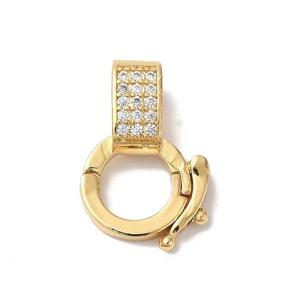 Rack Plating Brass Micro Pave Clear Cubic Zirconia Twister