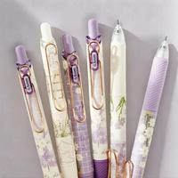 Pastel Color Cute Gel Pen, 5 Counts Cute Retractable Gel Pens, 0.5mm Quick-drying Black Ink Pen with Smooth Writing and Soft ...