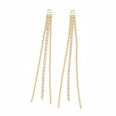Brass Chain Tassel Big Pendants