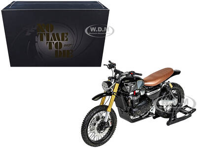 Triumph Scrambler 1200 XE Motorcycle Black (Dirty Version) James Bond 007 No Time to Die (2021) Movie Diecast Model Car by ...