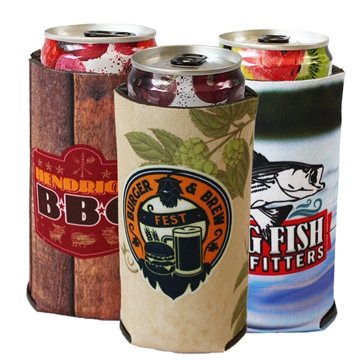 250 Custom Sublimated Slim Can Cooler - Insulated & Foldable