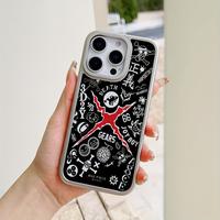Anime Black Design Ones Pieces Phone Case for Iphone 16 15 14 13 12 11 Pro Max X XR XSMAX 8 7 Plus Luxury Transparent Soft Ba...