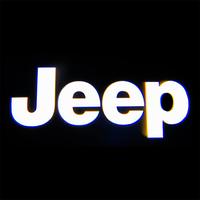 2pcs Universal JEEP Car Door Welcome Light, Carbon Fiber Style LED Projector Logo Light, Easy Installation, Durable & Waterpr...