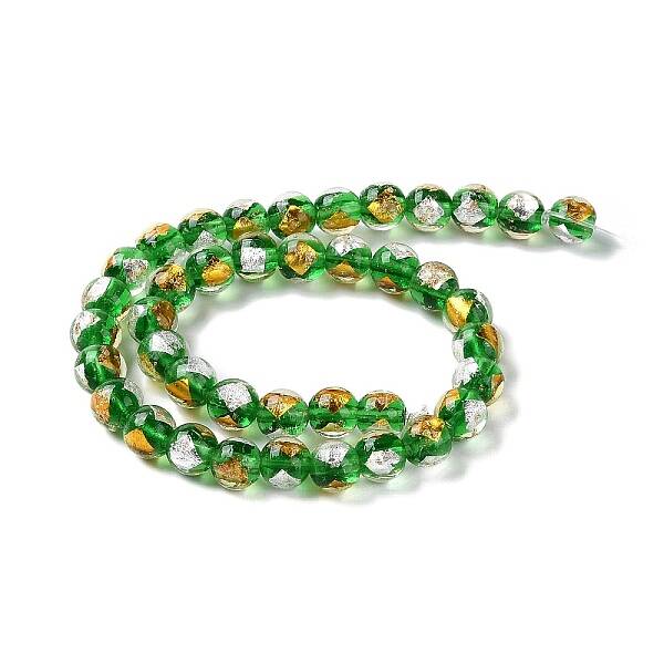 Handmade Gold & Silver Foil Lampwork Beads