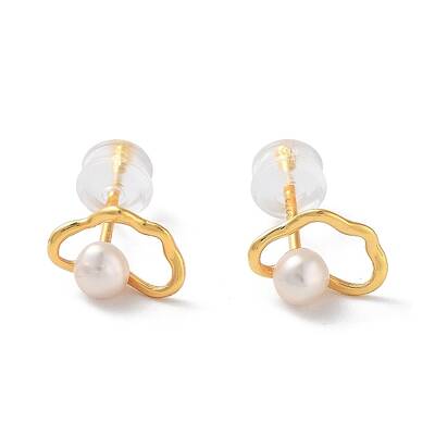 Natural Pearl Stud Earrings for Women