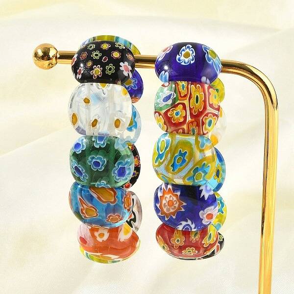 Handmade Millefiori Glass Beads Stretch Bracelets for Women
