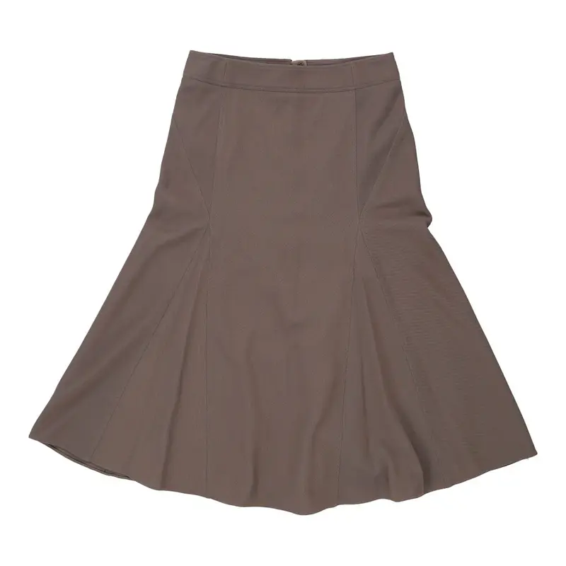 Armani Midi Skirt - 30W UK 10 Brown Wool | Size: UK 10