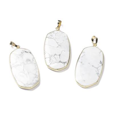Natural Howlite Pendants