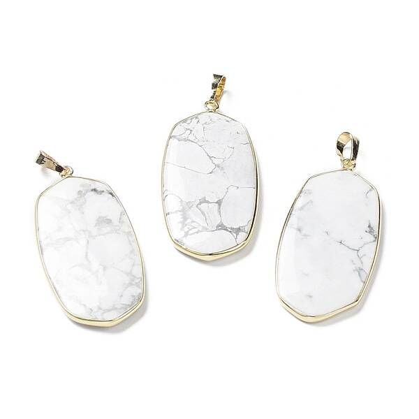 Natural Howlite Pendants