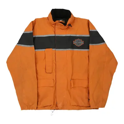 Harley Davidson Jacket - Small Orange Polyurethane