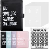 [CLOUDSEA]100 Envelopes Money Saving Challenge Binder, Budget Binder Savings Challenges Book with Cash Envelopes, A5 Budget P...