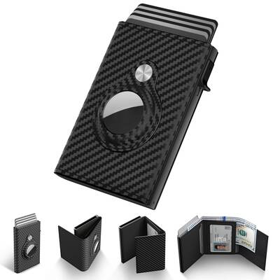 Wallet Card Holder for Mens Leather Minimalist 9-14 Card Capacity ID Window Cash Slo Card Wallet For Daily Use