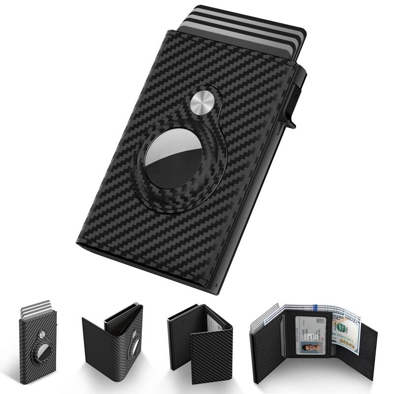 Wallet Card Holder for Mens Leather Minimalist 9-14 Card Capacity ID Window Cash Slo Card Wallet For Daily Use