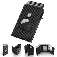 Wallet Card Holder for Mens: Leather, Minimalist - 9-14 Card Capacity,|ID Window|Cash Slot|, Card Wallet For Daily use