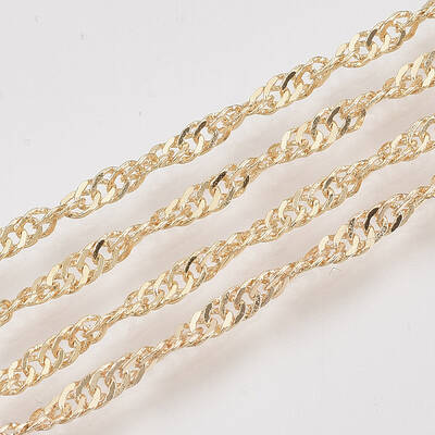 Soldered Brass Covered Iron Singapore Chains