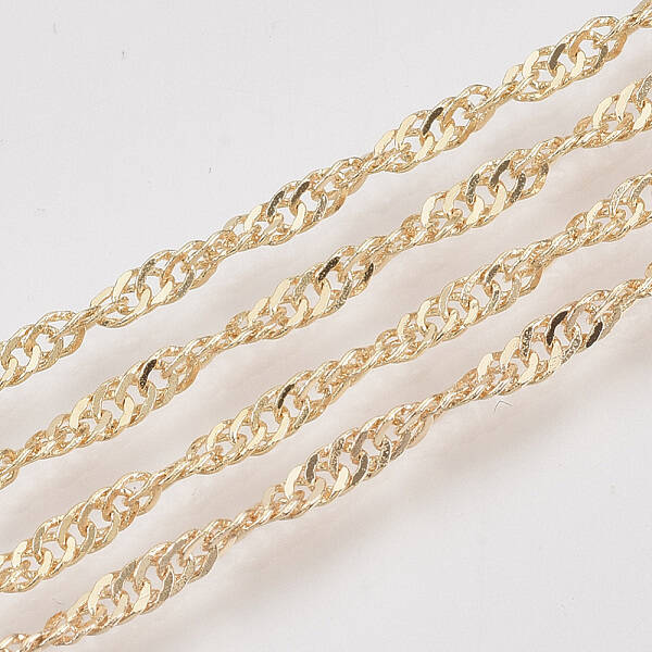 Soldered Brass Covered Iron Singapore Chains