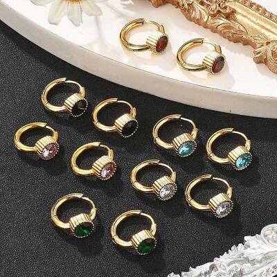 304 Stainless Steel Flat Round Hoop Earrings