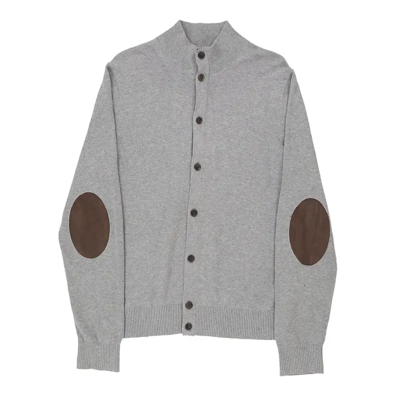 Tommy Hilfiger Cardigan - Small Grey Cotton Blend