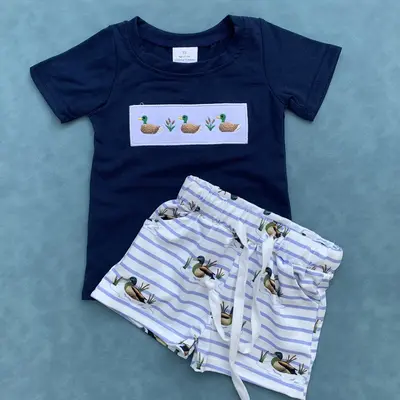 Mallard duck baby boy summer clothes