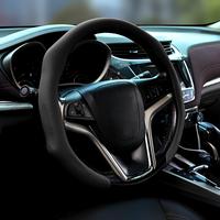 Napa Nappa Leather Steering Wheel Cover New Quick Turn Non-Slip Breathable Ultra-Thin Universal Grip Cover Suitable for Four ...