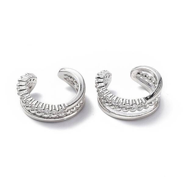 Clear Cubic Zirconia Cuff Earrings