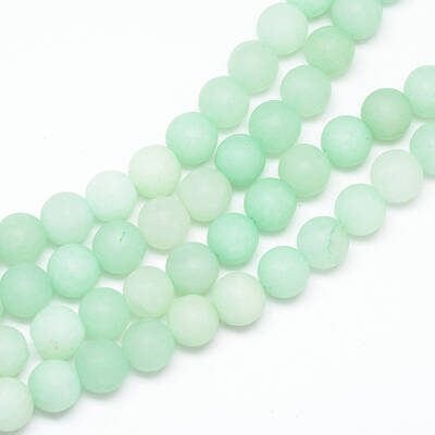 Natural White Jade Bead Strands