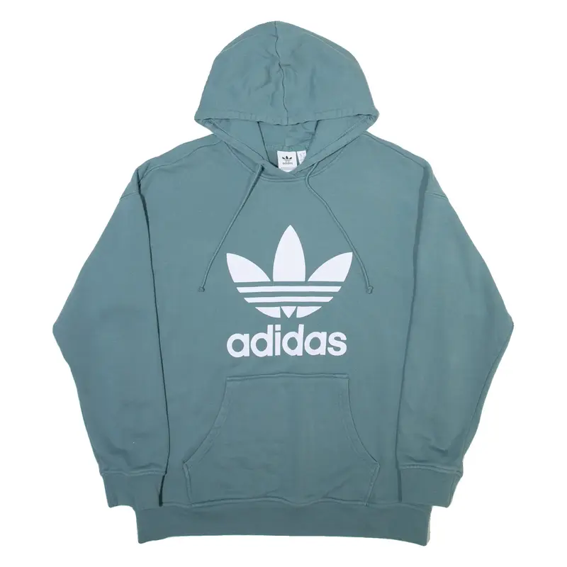 ADIDAS ORIGINALS Womens Blue Hoodie UK 18