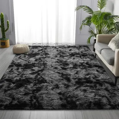 Tie Dye Non-slip Floor Mat, 1 Count Thickened Plush Area Rug, Rugs for Living Room, Soft Floor Carpet for Home Living Room Be...