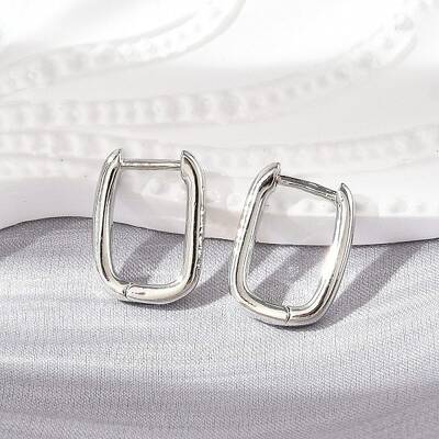 Brass Huggie Hoop Earrings