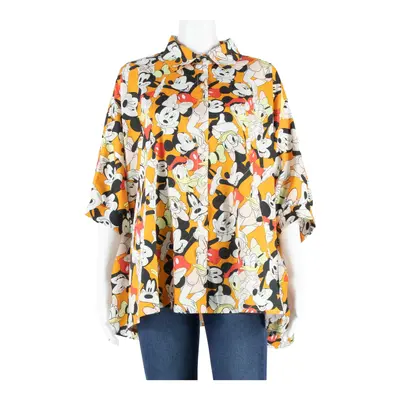DISNEY Mickey Mouse Womens Printed Shirt Orange 3XL