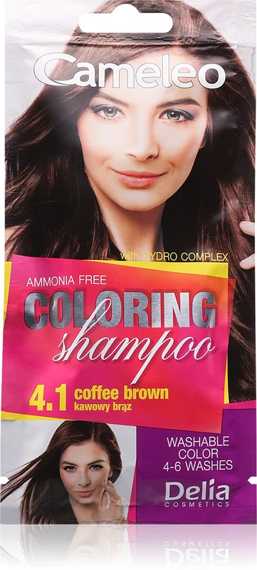 Delia Cosmetics Cameleo colored shampoo for hair color 4.1 Coffee Brown 40 ml