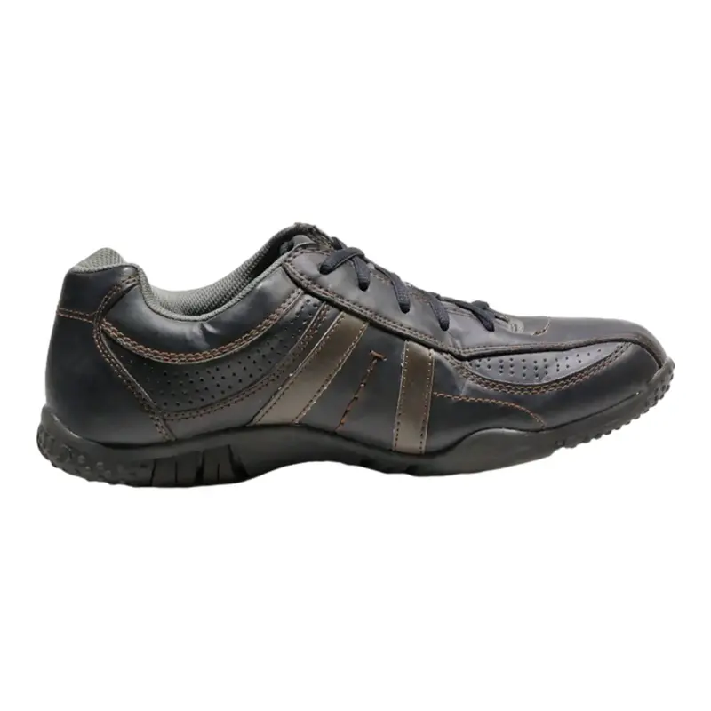 MEMPHIS Sneaker Trainers Black Leather Mens UK 8