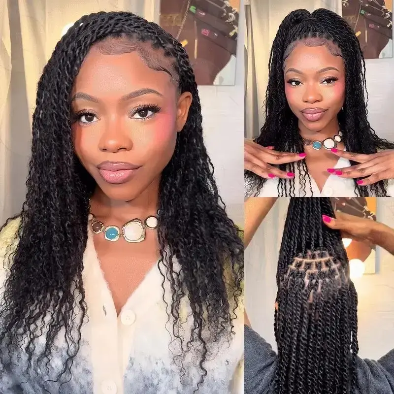 QVR 1 PCS Afro kinky Bulk Hair Extensions For Braiding Dreadlock Human Hair Outdoorfun Lace Closure Wigs Lace Frontal dealsfo...