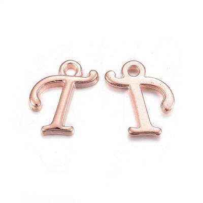 Rose Gold Plated Alloy Letter Pendants