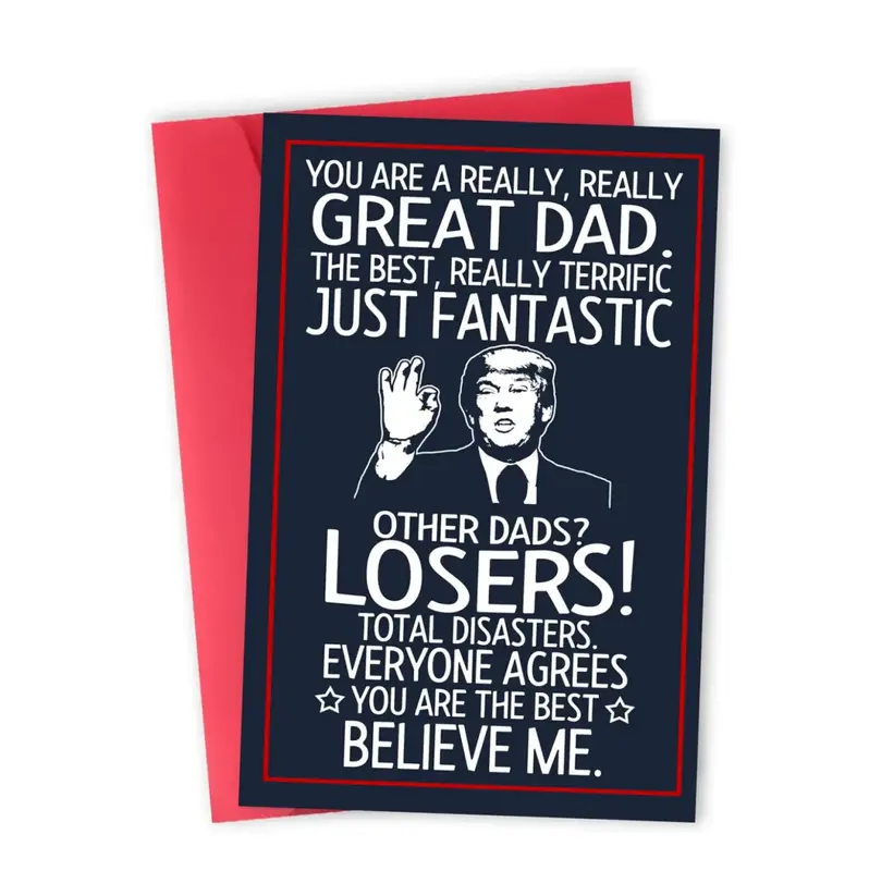 Funny Father Birthday Card,Joke Greeting Card for Birthday or Father's Day,You Are Really Great Dad,Trust Me, Humorou...