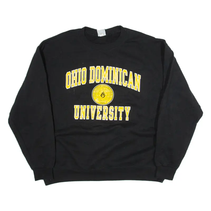 CHAMPION Ohio Dominican University Mens Sweatshirt Black 90s USA XL