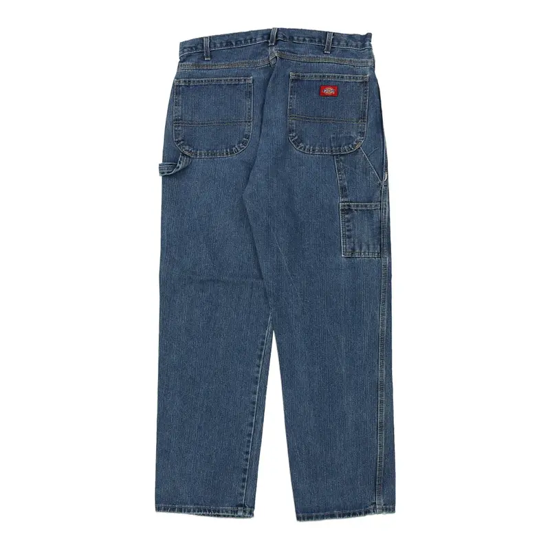 Dickies Carpenter Trousers - 35W 33L Blue Cotton