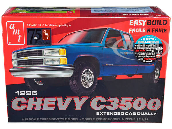 Skill 2 Model Kit 1996 Chevrolet C3500 Extended Cab Dually Pickup Truck \