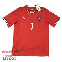 PUMA 2526 Portugal National Team Home Red Ronaldo Short Sleeve Jersey Soccer Jerseys
