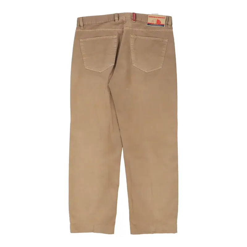 Americanino Trousers - 34W 28L Beige Cotton