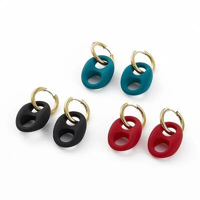 304 Stainless Steel Huggie Hoop Earrings