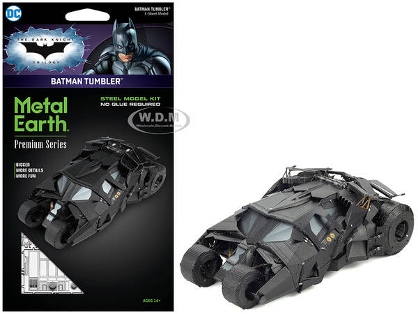 Model Kit Batman Tumbler The Dark Knight Trilogy (2005-2012) Movies (Challenging Difficulty) Steel Model by Metal Earth