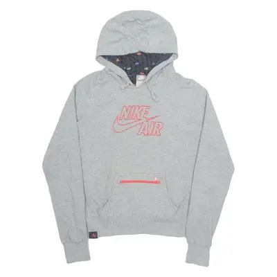 NIKE AIR Boys Grey Hoodie L