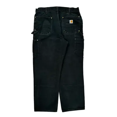 Carhartt Double Knee Carpenter Trousers - 36? Waist Black Cotton