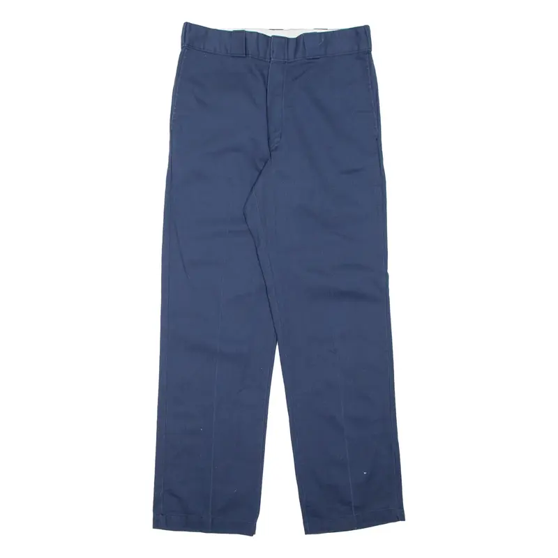 DICKIES Chino Mens Trousers Blue Regular Straight W32 L32