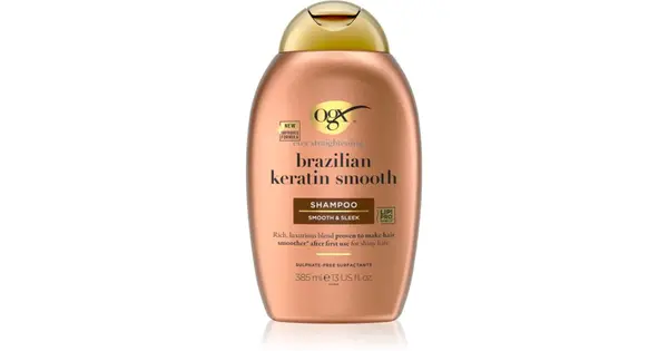 OGX Brazilian Keratin Smooth Smoothing Shampoo for Shiny and Soft Hair 385ml