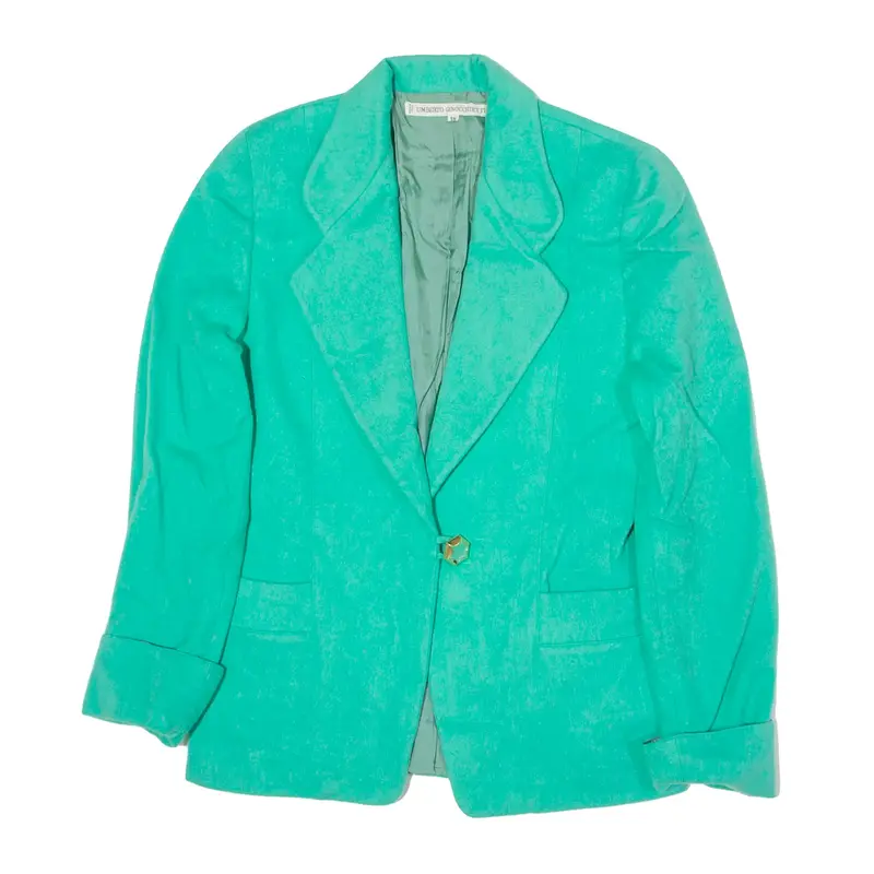 UMBERTO GINOCCHIETTI Womens Blazer Jacket Green Wool UK 10