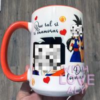 Personalized Ceramic Mug - Romantic Anime Design for Valentine's Day - Reusable, Washable, Ideal for Coffee and Tea - Tumbler...