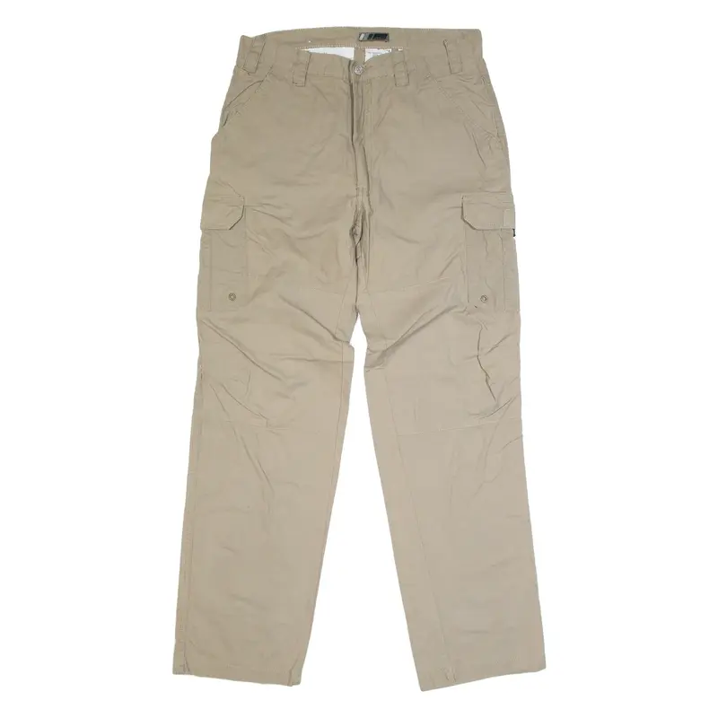 LETS GO Cargo Mens Trousers Beige Regular Straight W32 L32