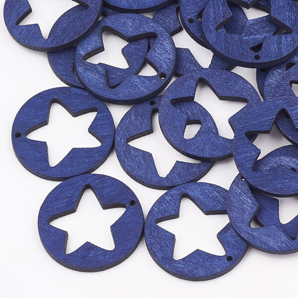 Pear Wood Pentacle Pendants